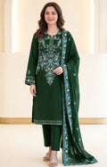HUSSAIN REHAR | DHANAK 3 PC FULL HEAVY EMB SUIT WITH HEAVY EMB SHAWL FOR WINTER 2027