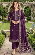 BAREEZE | DHANAK 3 PC FULL HEAVY EMB SUIT WITH HEAVY EMB SHAWL FOR WINTER 2027